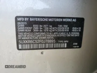 2015 BMW X5 xDrive50i z VIN 5UXKR6C52F0J78895, wystawiony jako Copart lot #57764045 z przebiegiem 128 506 mil mil oraz Czysty tytuł • Clean title. Historia ofert i sprzedaży dostępna na DreamBid. Obrazek 13.
