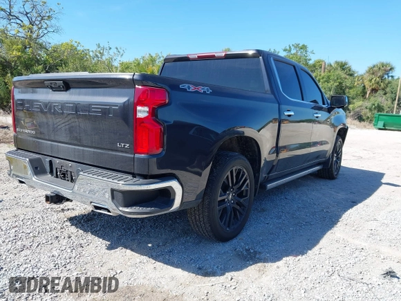 2024 Chevrolet Silverado 1500 LTZ with VIN 1GCUDGE86RZ157750, listed as a IAAI auction lot 41869533 with 28,092 mi miles and . Bid and sale history available at DreamBid. Image 4.