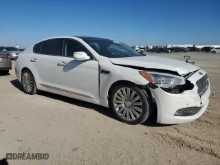 2015 Kia K900 Premium with VIN KNALU4D4XF6026310, listed as a Copart auction lot 41449845 with 93,007 mi miles and Salvage Title. Bid and sale history available at carsss.com. Image 4.