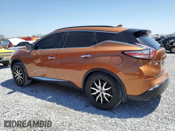 2016 Nissan Murano SV z VIN 5N1AZ2MG1GN145845, wystawiony jako Copart lot #53583945 z przebiegiem 104 065 mil mil oraz Szkoda całkowita • Salvage title. Historia ofert i sprzedaży dostępna na DreamBid. Obrazek 2.