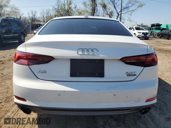 2018 Audi A5 Premium Plus with VIN WAUTNAF59JA047348, listed as a Copart auction lot 51095795 with 93,604 mi miles and Salvage Title. Bid and sale history available at DreamBid. Image 6.