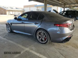 2021 Alfa Romeo Giulia Quadrifoglio with VIN ZARFAMEV5M7646074, listed as a Copart auction lot 46932545 with 21,797 mi miles and Salvage title. Bid and sale history available at DreamBid. Image 2.