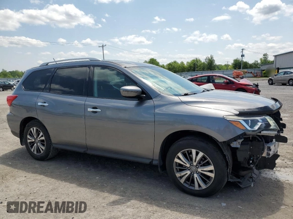 2017 Nissan Pathfinder SV z VIN 5N1DR2MM0HC638237, wystawiony jako Copart lot #59898825 z przebiegiem 96 551 mil mil oraz Szkoda całkowita • Salvage title. Historia ofert i sprzedaży dostępna na DreamBid. Obrazek 4.