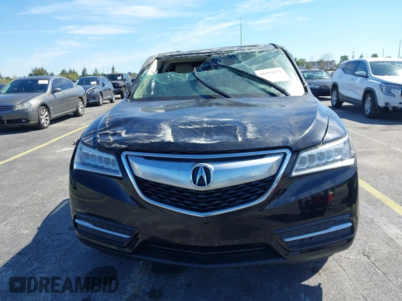 2016 Acura MDX w/Tech with VIN 5FRYD3H4XGB011596, listed as a IAAI auction lot 41692631 with 43,615 mi miles. Bid and sale history available at carsss.com. Image 13.