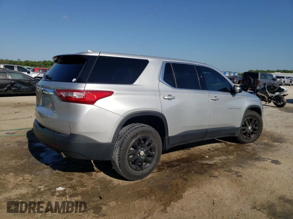 2019 Chevrolet Traverse LS z VIN 1GNERFKW6KJ269043, wystawiony jako Copart lot #53783705 z przebiegiem 98 910 mil mil oraz Nie do naprawy • Non repairable. Historia ofert i sprzedaży dostępna na DreamBid. Obrazek 3.