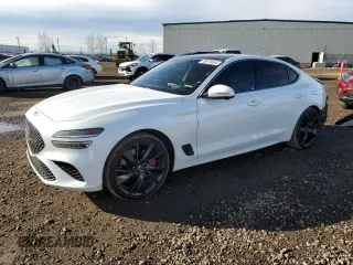 2023 Genesis G70 3.3T with VIN KMTG54TE5PU121061, listed as a Copart auction lot 78875054 with 37,639 mi miles and Salvage Title. Bid and sale history available at DreamBid. Image 1.