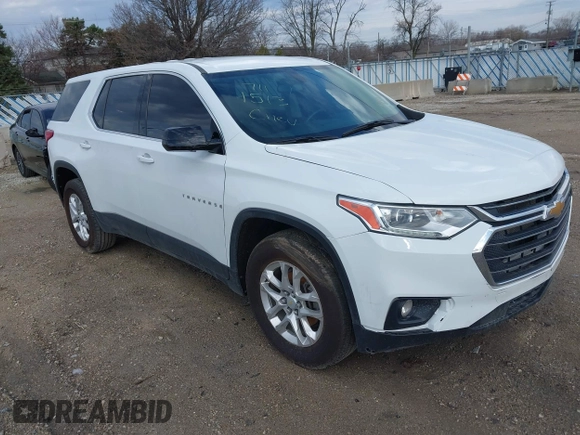 2020 Chevrolet Traverse LS with VIN 1GNEVFKW8LJ185870, listed as a IAAI auction lot 41415934 with 69,993 mi miles. Bid and sale history available at carsss.com. Image 1.