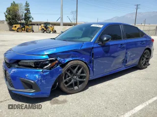 2023 Honda Civic Sport with VIN 2HGFE2F59PH533336, listed as a Copart auction lot 61692945 with 21,726 mi miles and Salvage title. Bid and sale history available at DreamBid. Image 1.