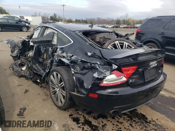 2014 Audi A7 3.0 Premium Plus with VIN WAUWGAFC3EN025768, listed as a Copart auction lot 46752134 with Not Provided miles and Non Repairable. Bid and sale history available at carsss.com. Image 2.