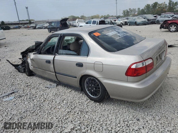2000 Honda Civic LX with VIN 1HGEJ6672YL006517, listed as a Copart auction lot 69318214 with 0 mi miles and Salvage Title. Bid and sale history available at carsss.com. Image 2.