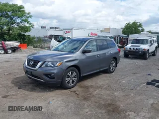 2018 Nissan Pathfinder SV with VIN 5N1DR2MM0JC655013, listed as a IAAI auction lot 42663098 with 64,778 mi miles and . Bid and sale history available at DreamBid. Image 2.