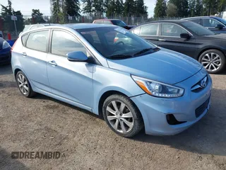 2014 Hyundai Accent SE with VIN KMHCU5AE0EU173862, listed as a IAAI auction lot 41872185 with 206,568 mi miles. Bid and sale history available at carsss.com. Image 1.