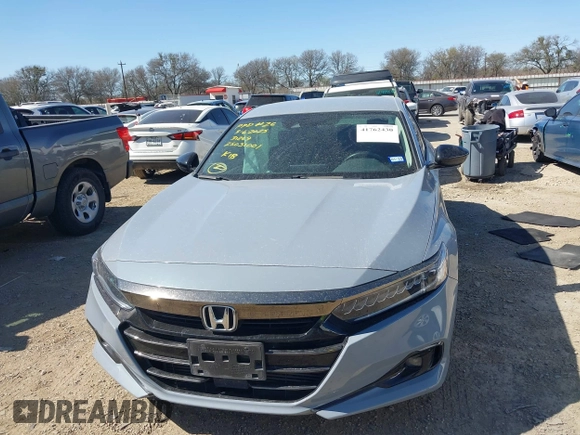 2022 Honda Accord Sport SE with VIN 1HGCV1F49NA114533, listed as a IAAI auction lot 41762430 with 38,566 mi miles and . Bid and sale history available at carsss.com. Image 12.
