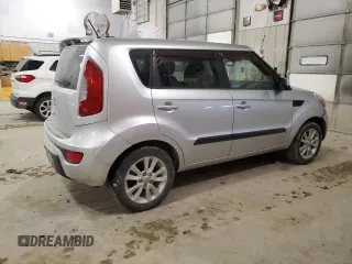 2012 Kia Soul + with VIN KNDJT2A63C7363611, listed as a Copart auction lot 45907555 with 129,036 mi miles and Salvage Title. Bid and sale history available at carsss.com. Image 3.