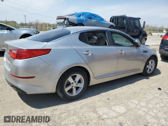 2015 Kia Optima LX with VIN 5XXGM4A77FG474072, listed as a Copart auction lot 53845125 with 130,356 mi miles and Salvage Title. Bid and sale history available at DreamBid. Image 3.