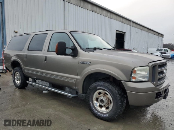 2005 Ford Excursion Limited with VIN 1FMNU43S25EC50635, listed as a Copart auction lot 44566565 with 146,918 mi miles and Clean title. Bid and sale history available at DreamBid. Image 4.