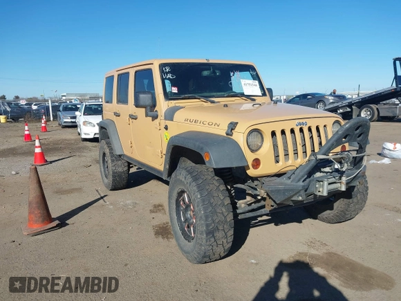 2013 Jeep Wrangler Unlimited Rubicon with VIN 1C4BJWFG3DL632668, listed as a IAAI auction lot 41751546 with 153,149 mi miles. Bid and sale history available at carsss.com. Image 1.