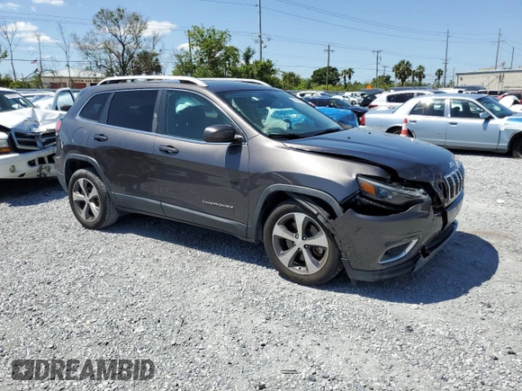 2019 Jeep Cherokee Limited z VIN 1C4PJLDB5KD488351, wystawiony jako Copart lot #54566905 z przebiegiem 55 889 mil mil oraz Nie do naprawy • Non repairable. Historia ofert i sprzedaży dostępna na DreamBid. Obrazek 4.