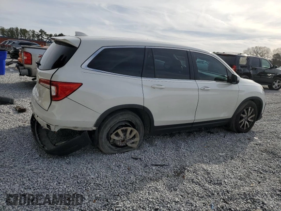 2021 Honda Pilot EX-L with VIN 5FNYF5H56MB033235, listed as a Copart auction lot 43137215 with 43,118 mi miles and Salvage Title. Bid and sale history available at DreamBid. Image 3.