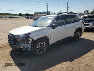 2025 Subaru Forester Premium z VIN JF2SLDDC4SH437226, wystawiony jako Copart lot #63766115 z przebiegiem 15 097 mil mil oraz Szkoda całkowita • Salvage title. Historia ofert i sprzedaży dostępna na DreamBid. Obrazek 1.