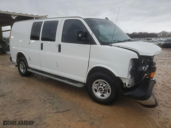 2019 GMC Savana Cargo Van with VIN 1GTW7AFG2K1293185, listed as a Copart auction lot 85685444 with 166,770 mi miles and Salvage Title. Bid and sale history available at carsss.com. Image 4.