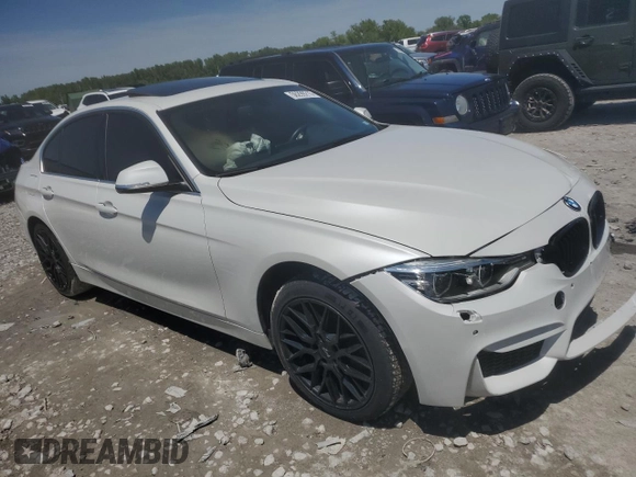 2017 BMW 3 Series 330i xDrive with VIN WBA8D9C35HA005814, listed as a Copart auction lot 56299215 with 100,855 mi miles and Salvage title. Bid and sale history available at DreamBid. Image 4.