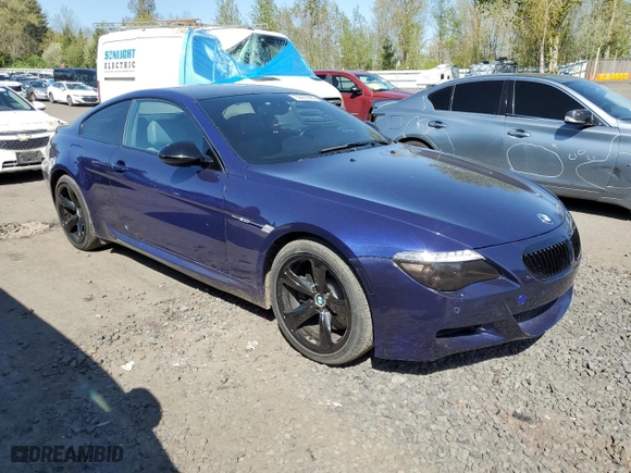 2009 BMW 6 Series M6 with VIN WBSEH93539CY24976, listed as a Copart auction lot 53291895 with 82,297 mi miles and Salvage Title. Bid and sale history available at carsss.com. Image 4.