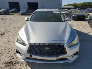 2019 Infiniti Q50 Signature Edition with VIN JN1EV7AP7KM518388, listed as a Copart auction lot 49925335 with 78,458 mi miles and Salvage Title. Bid and sale history available at DreamBid. Image 5.
