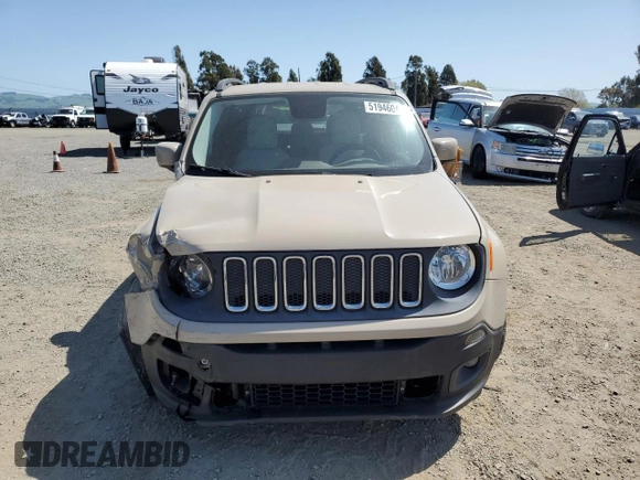 2015 Jeep Renegade Latitude with VIN ZACCJABT3FPB97255, listed as a Copart auction lot 51946045 with 49,645 mi miles and Salvage Title. Bid and sale history available at carsss.com. Image 5.