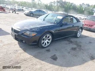 2007 BMW 6 Series 650i with VIN WBAEK13587CN83369, listed as a IAAI auction lot 42103223 with 106,119 mi miles. Bid and sale history available at carsss.com. Image 2.