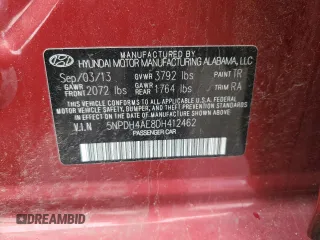2013 Hyundai Elantra GLS с VIN 5NPDH4AE8DH412462, выставлен на аукционе Copart как лот 58086655 с пробегом 127 149 миль миль и Списание • Salvage title. История ставок и продаж доступна на DreamBid. Изображение 12.