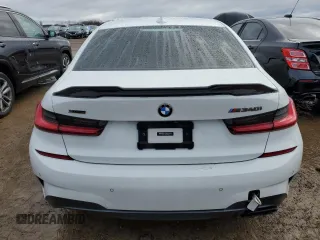 2021 BMW 3 Series M340i xDrive with VIN 3MW5U9J08M8B49696, listed as a Copart auction lot 81893474 with 0 mi miles and Salvage Title. Bid and sale history available at carsss.com. Image 6.