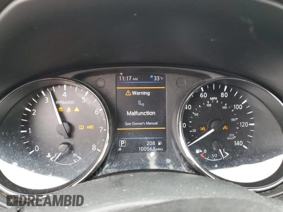 2019 Nissan Rogue SV with VIN 5N1AT2MT7KC829124, listed as a Copart auction lot 45156515 with 100,563 mi miles and Salvage Title. Bid and sale history available at carsss.com. Image 9.