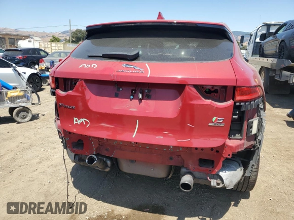 2017 Jaguar F-Pace S with VIN SADCM2BV1HA098388, listed as a Copart auction lot 60982615 with 151,310 mi miles and Salvage title. Bid and sale history available at DreamBid. Image 6.