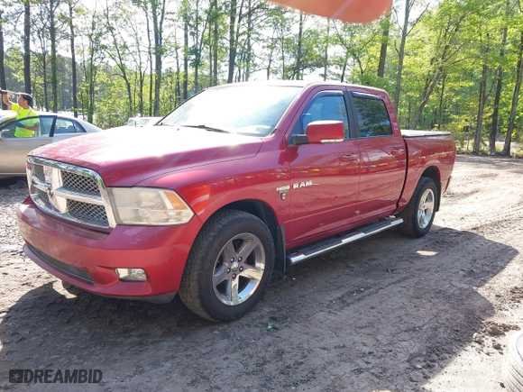 2009 Dodge Ram 1500 Sport with VIN 1D3HB13T69S810041, listed as a IAAI auction lot 42115359 with 209,200 mi miles. Bid and sale history available at carsss.com. Image 2.