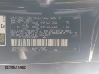 2022 Lexus RX 350 with VIN 2T2HZMDA9NC344583, listed as a IAAI auction lot 41878741 with 27,946 mi miles and . Bid and sale history available at DreamBid. Image 9.
