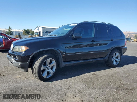 2006 BMW X5 4.4i with VIN 5UXFB53556LV23416, listed as a Copart auction lot 73041964 with 172,516 mi miles and Salvage Title. Bid and sale history available at carsss.com. Image 1.