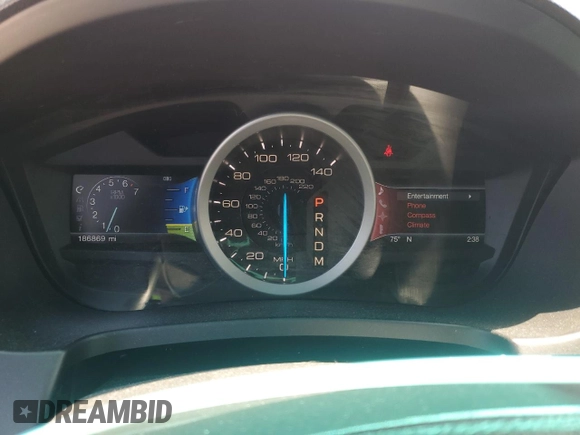 2013 Ford Explorer XLT with VIN 1FM5K7D86DGA55344, listed as a Copart auction lot 54362225 with 186,869 mi miles and Salvage Title. Bid and sale history available at DreamBid. Image 9.