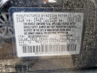 2017 Nissan Sentra SV с VIN 3N1AB7AP6HY246431, выставлен на аукционе Copart как лот 58962845 с пробегом 140 345 миль миль и Списание • Salvage title. История ставок и продаж доступна на DreamBid. Изображение 13.