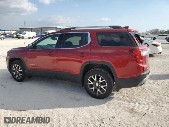 2021 GMC Acadia SLE with VIN 1GKKNRLS4MZ185512, listed as a Copart auction lot 44438985 with 39,688 mi miles and Salvage Title. Bid and sale history available at carsss.com. Image 2.
