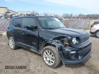 2019 Jeep Renegade Latitude z VIN ZACNJBBB2KPK15600, wystawiony jako IAAI lot #42021625 z przebiegiem 69 640 mil mil oraz . Historia ofert i sprzedaży dostępna na DreamBid. Obrazek 1.