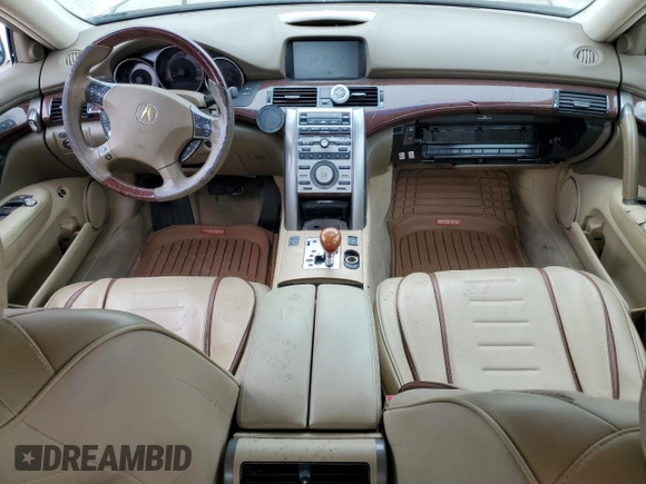 2008 Acura RL with VIN JH4KB16578C000162, listed as a Copart auction lot 44199465 with 209,128 mi miles and Salvage Title. Bid and sale history available at DreamBid. Image 8.