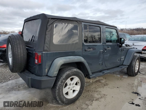 2018 Jeep Wrangler JK Unlimited Sport with VIN 1C4BJWDG1JL808941, listed as a Copart auction lot 87927545 with 239,963 mi miles and Salvage Title. Bid and sale history available at carsss.com. Image 3.