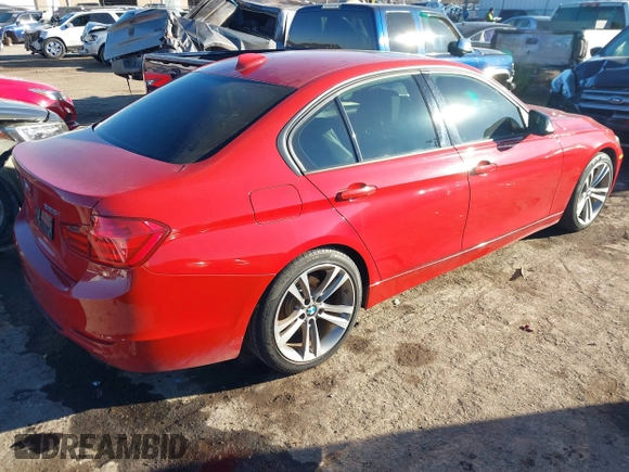 2013 BMW 3 Series 328i with VIN WBA3A5C54DF357700, listed as a IAAI auction lot 41341664 with 1 mi miles. Bid and sale history available at carsss.com. Image 4.