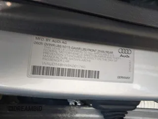 2006 Audi A4 3.0L with VIN WAUDT48HX6K001760, listed as a IAAI auction lot 41803059 with 1 mi miles. Bid and sale history available at carsss.com. Image 9.