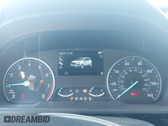 2019 Ford EcoSport SE with VIN MAJ3S2GE7KC262545, listed as a IAAI auction lot 41650639 with 32,211 mi miles and . Bid and sale history available at DreamBid. Image 7.