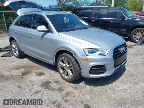 2017 Audi Q3 Premium Plus with VIN WA1HCCFS6HR003457, listed as a IAAI auction lot 42274572 with 54,546 mi miles and . Bid and sale history available at DreamBid. Image 1.