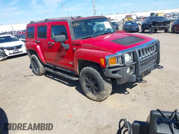 2007 Hummer H3 SUV with VIN 5GTDN13E578245431, listed as a IAAI auction lot 41651175 with 246,320 mi miles. Bid and sale history available at carsss.com. Image 1.
