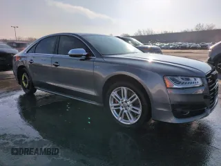 2015 Audi S8 with VIN WAUK2AFDXFN017156, listed as a Copart auction lot 50602605 with 100,224 mi miles and Salvage Title. Bid and sale history available at carsss.com. Image 4.
