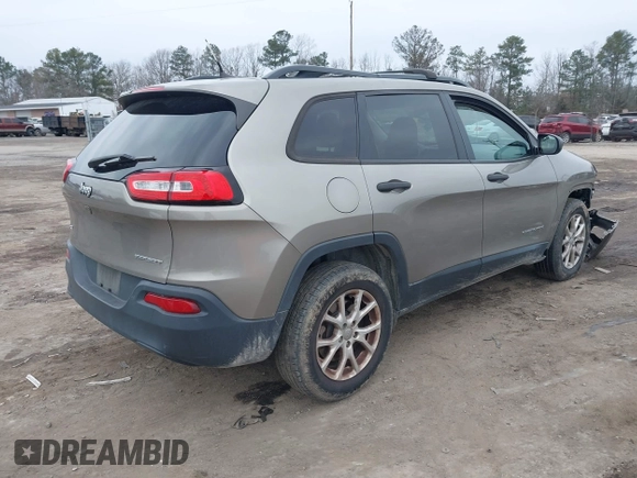 2017 Jeep Cherokee Sport with VIN 1C4PJMAB0HW567739, listed as a IAAI auction lot 41381622 with 120,217 mi miles. Bid and sale history available at carsss.com. Image 4.